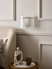 Lipsy Silver Crackle Glass Wall Light - Image 2 of 4
