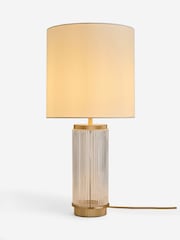 Lipsy Brass Ridge Glass Table Lamp - Image 5 of 6