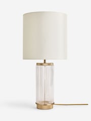 Lipsy Brass Ridge Glass Table Lamp - Image 6 of 6