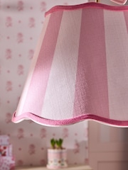 Cath Kidston Pink/White Stripe Canopy Bow Pendant Light - Image 3 of 5