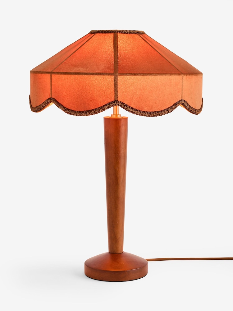 Laurence Llewelyn-Bowen Amber/Wood Speakeasy Table Lamp - Image 1 of 1