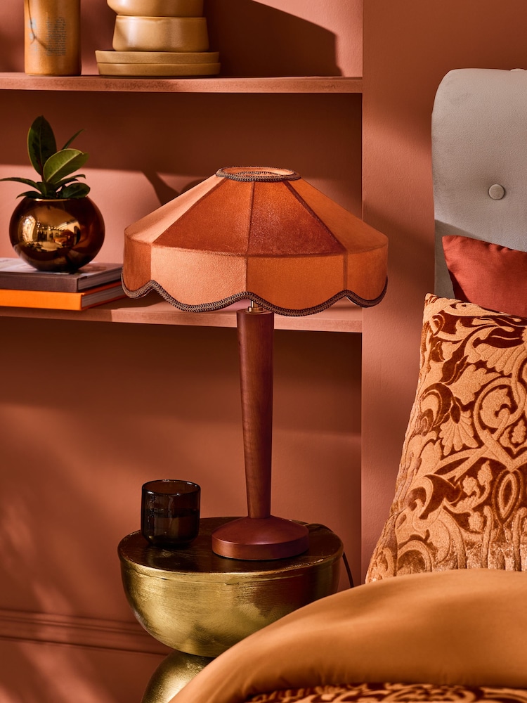 Laurence Llewelyn-Bowen Amber/Wood Speakeasy Table Lamp - Image 2 of 5
