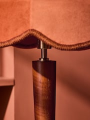 Laurence Llewelyn-Bowen Amber/Wood Speakeasy Table Lamp - Image 4 of 5