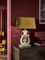 Laurence Llewelyn-Bowen Cream/Gold Corisette Table Lamp - Image 2 of 4