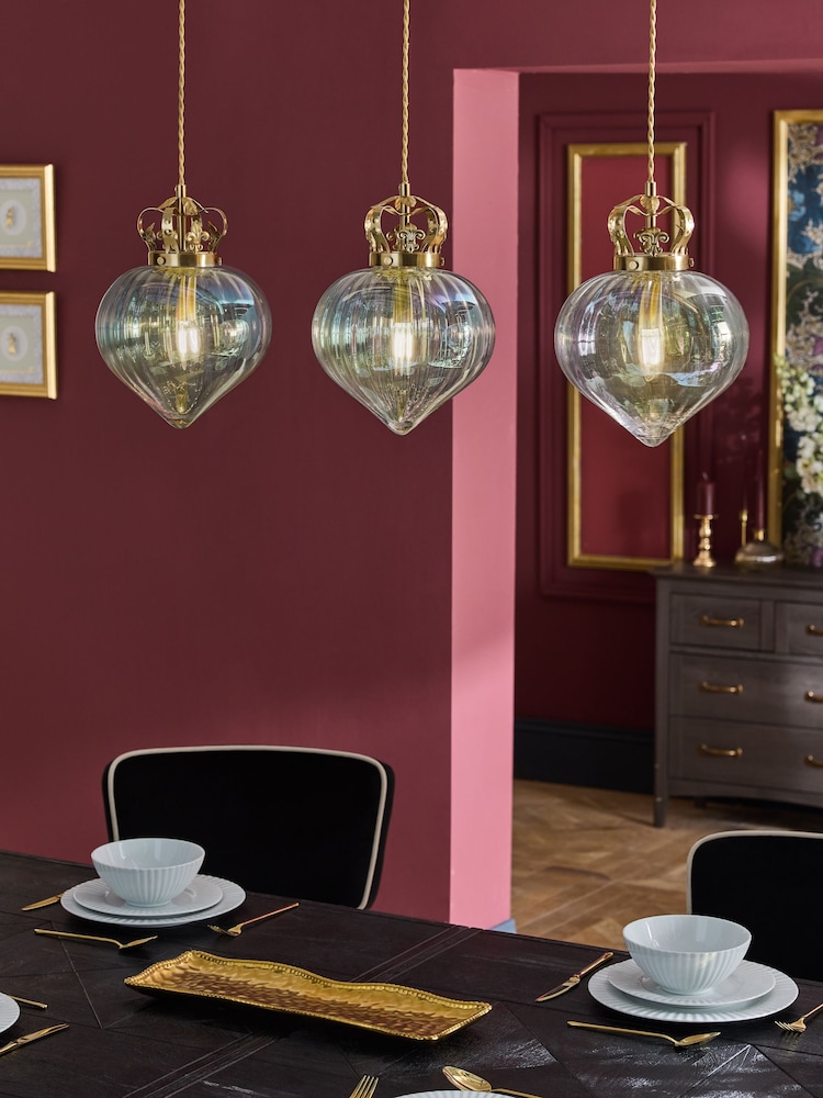 Laurence Llewelyn-Bowen Brass Marmont Diner Pendant Light - Image 1 of 2