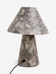 French Connection Grey/Ecru Pyaara Rechargeable Marble Table Lamp - Image 6 of 6