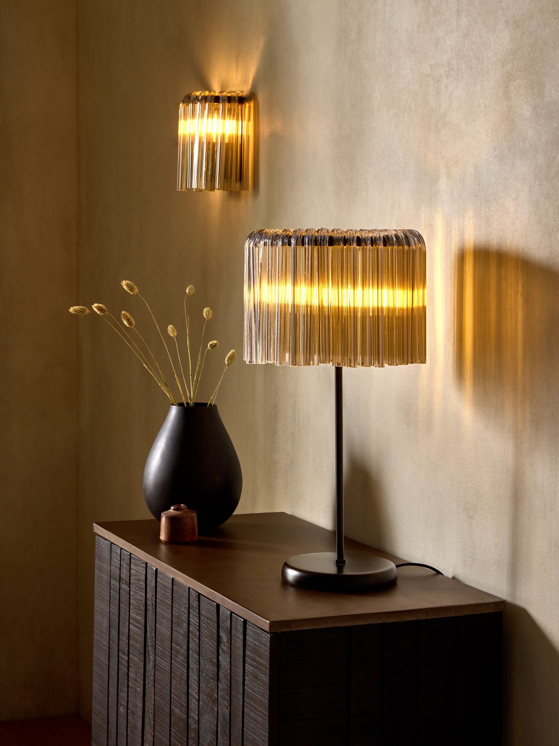 French Connection Clear Sunaha Table Lamp