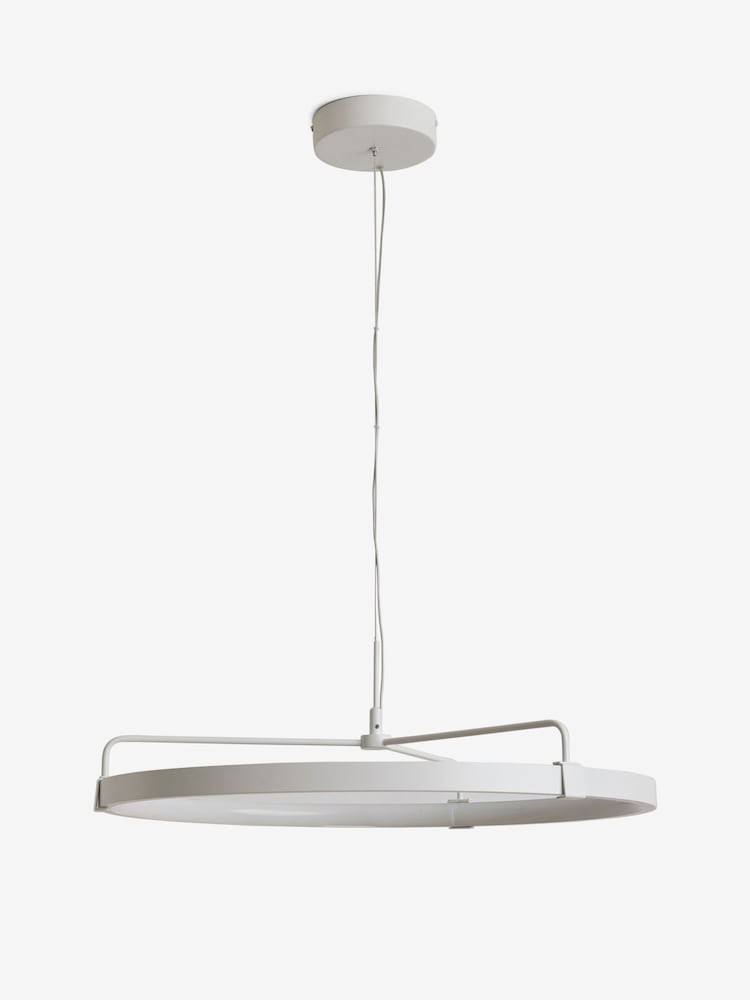 Jasper Conran London White Circular Pendant Light - Image 1 of 2