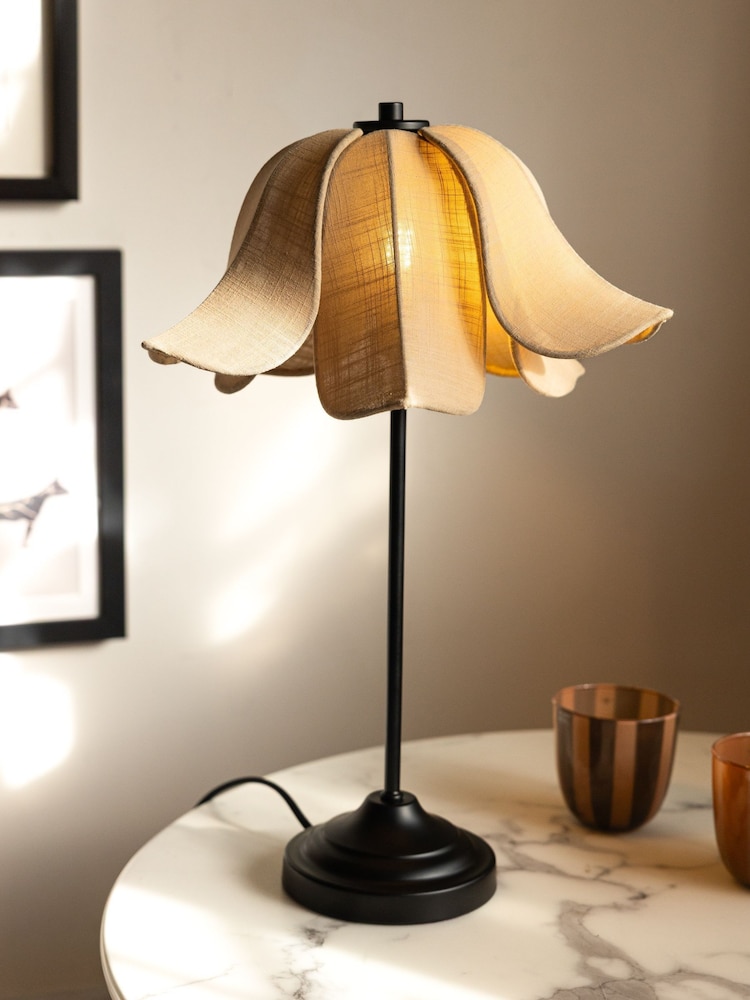 Rockett St George Sand Cream/Black Petal Table Lamp - Image 2 of 4 Rockett St George Sand Cream/Black Petal Table Lamp - Image 2 of 4