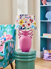 Eleanor Bowmer Pink Love Print Table Lamp - Image 2 of 6