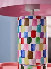 Eleanor Bowmer Pink Check USB Rechargeable Table Lamp - Image 3 of 6