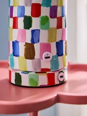 Eleanor Bowmer Pink Check USB Rechargeable Table Lamp - Image 4 of 6