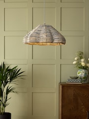 Nina Campbell Natural/Black Easy Fit Asterias Ceiling Light - Image 1 of 5