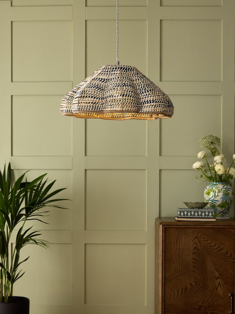 Nina Campbell Natural/Black Easy Fit Asterias Ceiling Light - Image 1 of 5 Nina Campbell Natural/Black Easy Fit Asterias Ceiling Light - Image 1 of 5