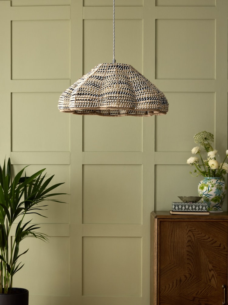 Nina Campbell Natural/Black Easy Fit Asterias Ceiling Light - Image 2 of 5 Nina Campbell Natural/Black Easy Fit Asterias Ceiling Light - Image 2 of 5