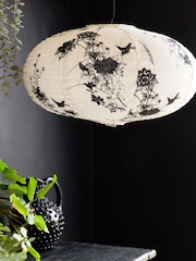 Rockett St George Cream/Black Easy Fit Flower Print Silhouette Shade - Image 1 of 4