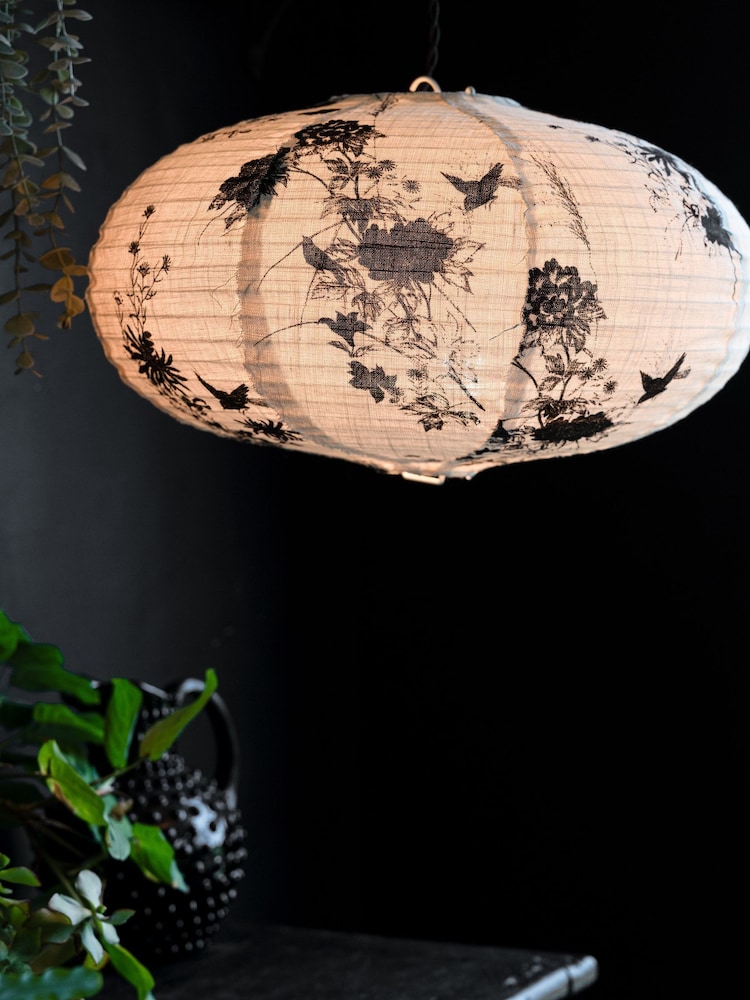 Rockett St George Cream/Black Easy Fit Flower Print Silhouette Shade - Image 2 of 4