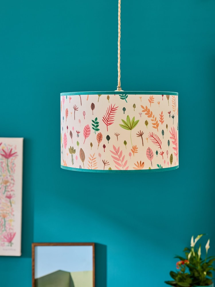 Lucy Tiffney Green/Ecru Easy Fit Autumn Leaves Shade - Image 1 of 4