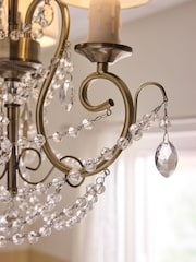 Shabby Chic by Rachel Ashwell® Brass Phoebe 3 Light Chandelier - Image 3 of 5