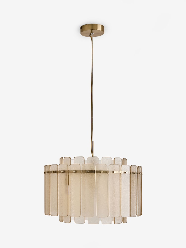 Lipsy Champagne Gold Crackle Glass Chandelier Light - Image 6 of 6