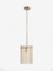 Lipsy Champagne Gold Crackle Glass Pendant Light - Image 4 of 4