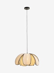 Nina Campbell Cream/Black Petalum Floral Pendant Light - Image 4 of 4