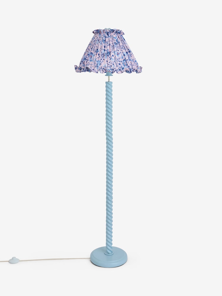 Cath Kidston Blue Barley Twist Floor Lamp - Image 5 of 5