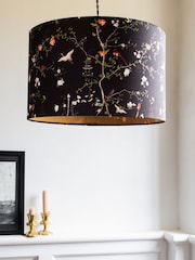 Rockett St George Black Chinoiserie Floral Easy Fit Ceiling Light - Image 2 of 4