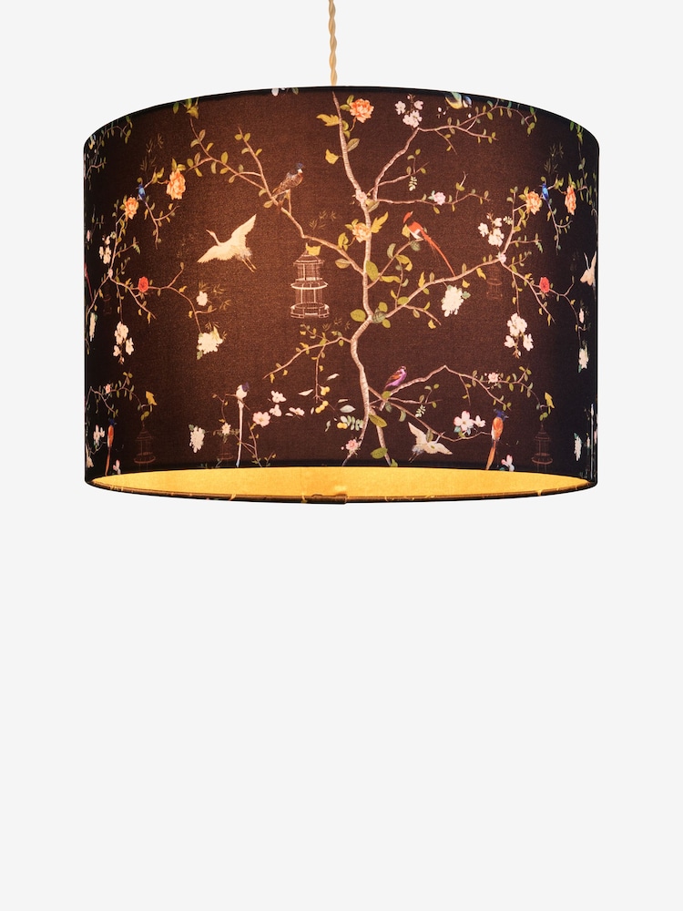 Rockett St George Black Chinoiserie Floral Easy Fit Ceiling Light - Image 4 of 4