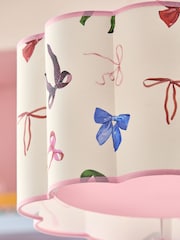 Eleanor Bowmer Pink Bow Print Scalloped Easy Fit Lamp Shade - Image 3 of 5
