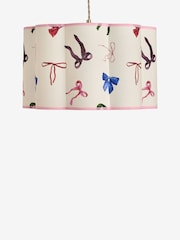 Eleanor Bowmer Pink Bow Print Scalloped Easy Fit Lamp Shade - Image 5 of 5