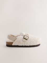 Cream Suede Slip-On Clogs - Image 2 of 4