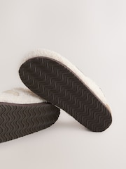 Cream Suede Slip-On Clogs - Image 3 of 4
