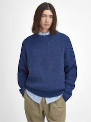 Barbour® Blue Griffiths Crew Jumper - Image 1 of 5