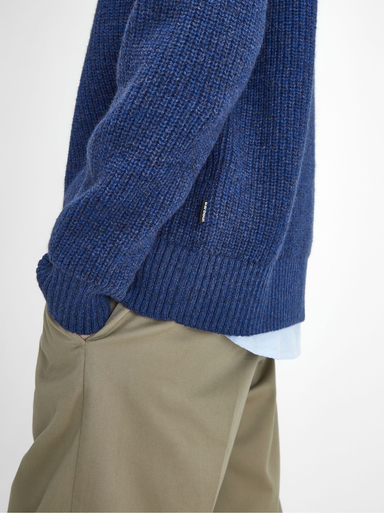 Barbour® Blue Griffiths Crew Jumper - Image 5 of 5