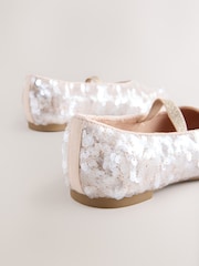 Ivory Sequin Ballet Shoes - Image 5 of 5