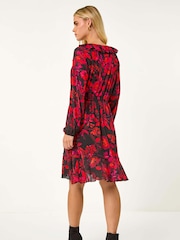 Roman Petite com detalhes florais e babados Dress - Imagem 4 de 6