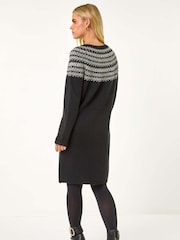 Roman Black Petite Knit Jumper Dress - Image 3 of 5