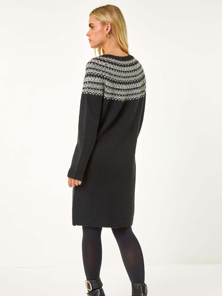 Roman Black Petite Knit Jumper Dress - Image 3 of 5