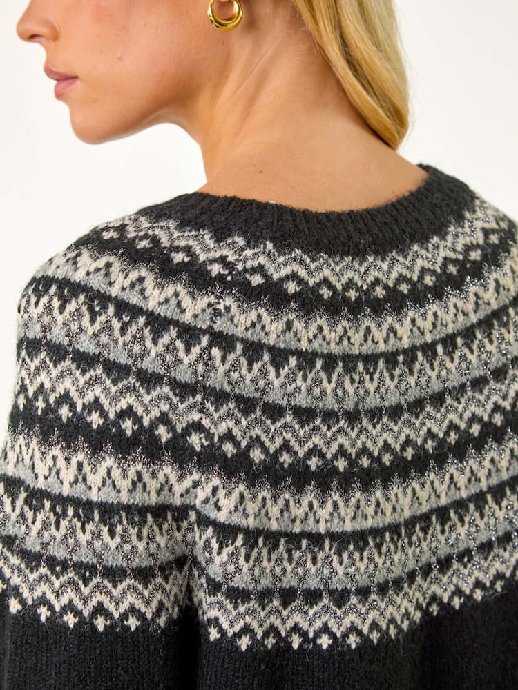 Roman Black Petite Knit Jumper Dress - Image 5 of 5