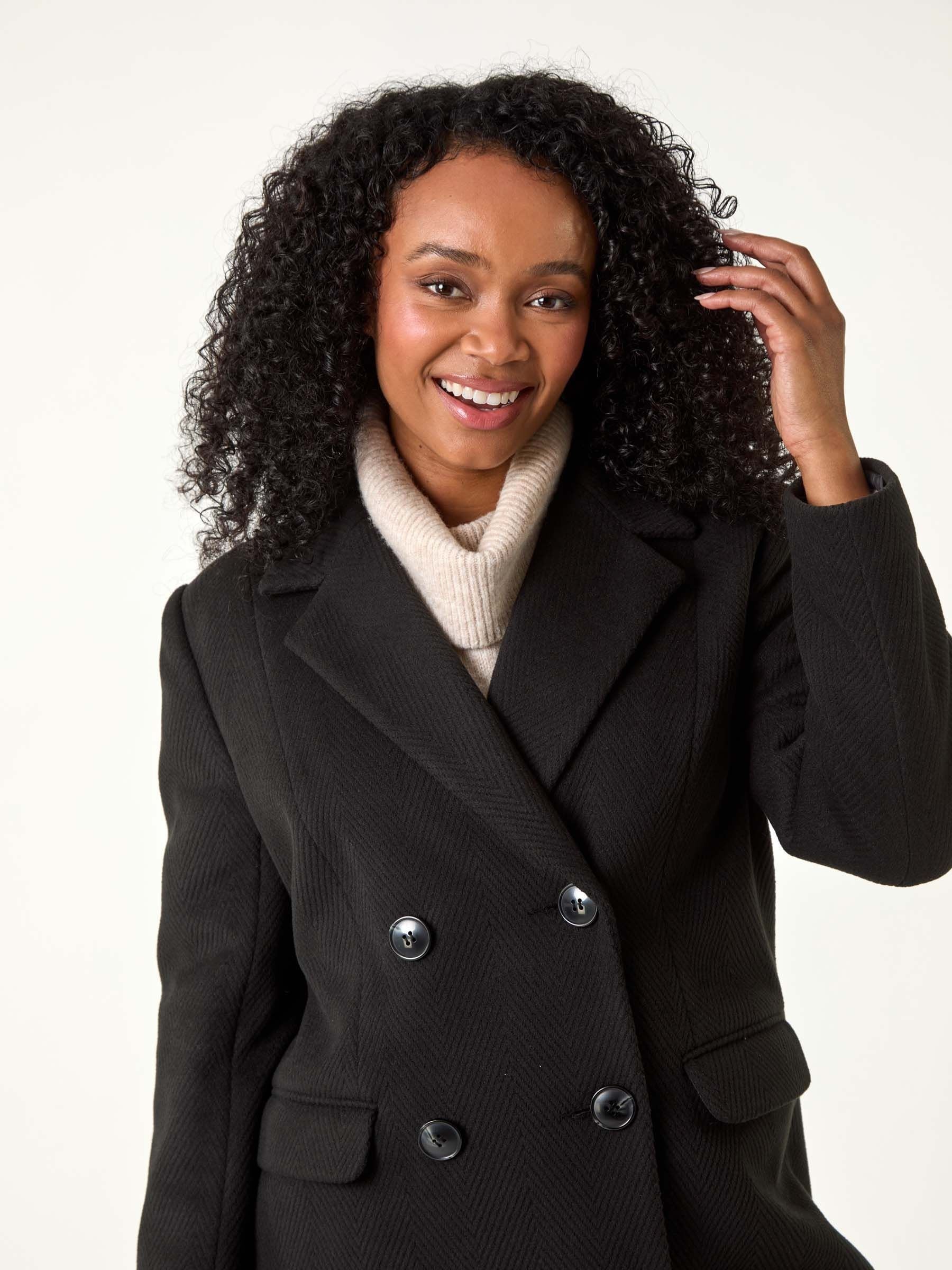 新品未使用 MOUSSY DOUBLE BREASTED MID COAT 2 Buy Roman Black Petite Double Breasted Coat from Next USA
