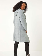 Roman Grey Petite Tassle Pocket Detail Cardigan - Image 4 of 6