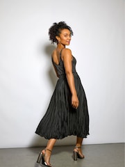 Roman Black Ribbed Shimmer Knit Vest - Image 5 of 5