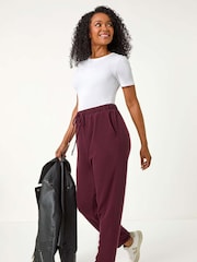 Roman Red Petite Ribbed Jogger - Image 1 of 5