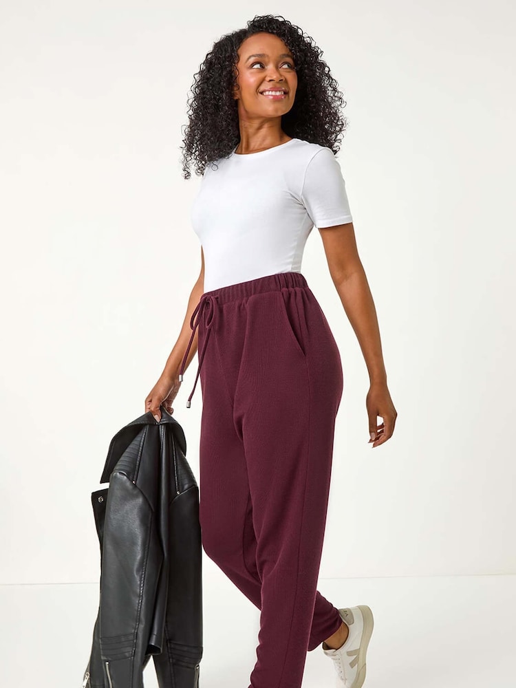 Roman Red Petite Ribbed Jogger - Image 1 of 5