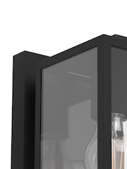 Eglo Black Budrone Modern Steel & Glass Outdoor Wall Light - Image 3 of 5