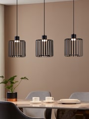 Eglo Black Ginestrone-Z Steel RGB 3 Light Pendant Light - Image 1 of 6