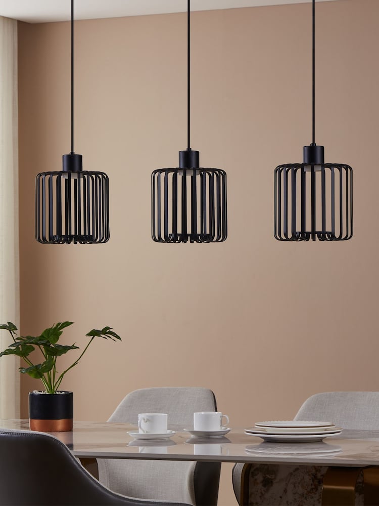 Eglo Black Ginestrone-Z Steel RGB 3 Light Pendant Light - Image 2 of 6