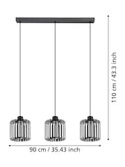 Eglo Black Ginestrone-Z Steel RGB 3 Light Pendant Light - Image 5 of 6