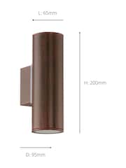 Eglo Brown RIGA LED Exterior Outdoor Light - Image 4 of 5
